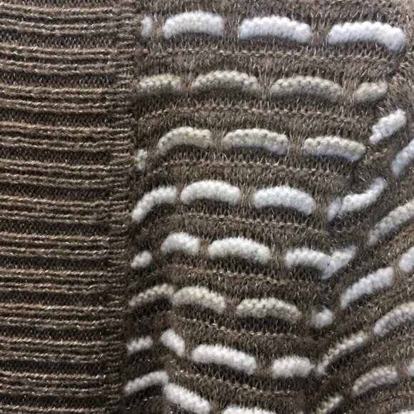 Liz Claiborne Cardigan Sweater Wool Blend Women Petite XLP Textured Beige - Picture 4 of 6